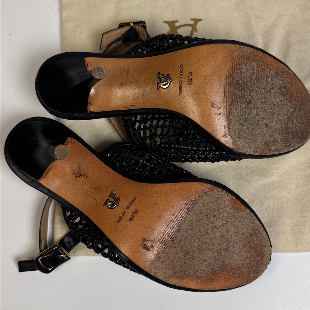 Signature Vince Camuto‎ Woven Leather Slingback Sandal - Picture 6 of 7